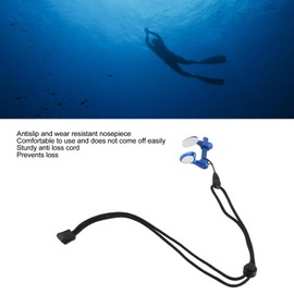 Alomejor Floating Nose Plug, Diving Nose Clip Aluminium Alloy Diving Nose Clip with Lanyard Nose Clips (Blue)