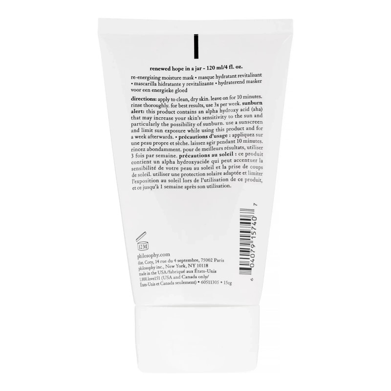 Philosophy Renewed Hope In A Jar Re-Energizing Moisture Mask 4oz