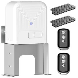 Automatic Sliding Gate Opener,Hardware Security System Kit for Sliding Gates,Electric Rolling Driveway Slide Gate Motor with Remote Control,340W AC Strong Motor,42ft/min Speed (White, 1500lb)