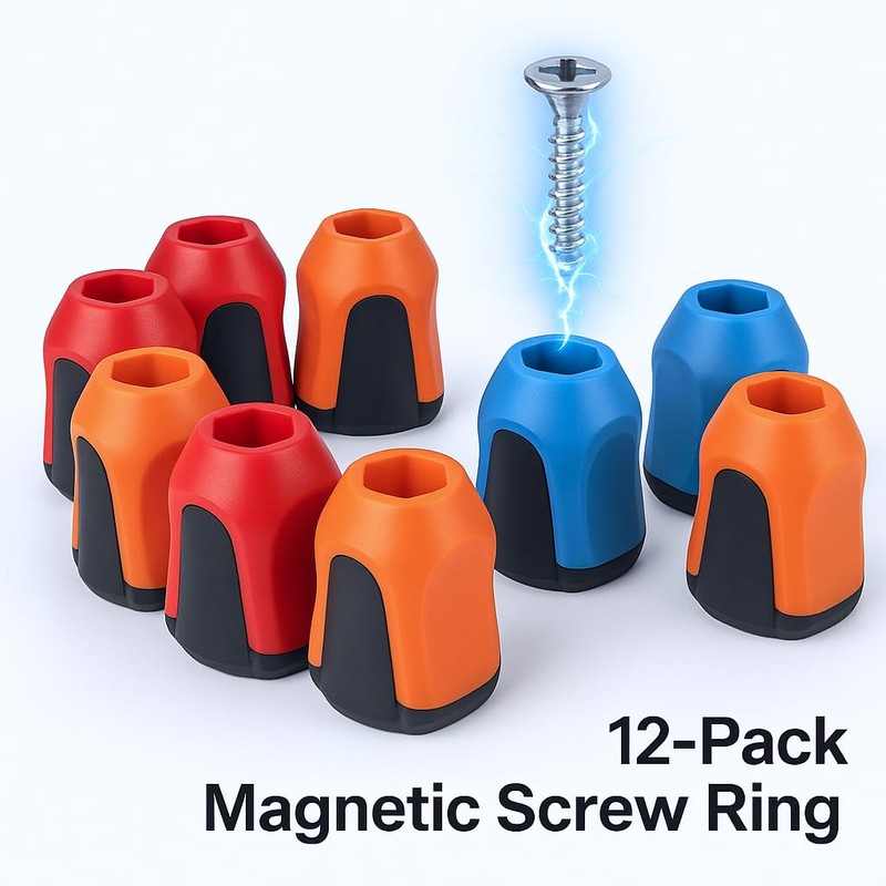 Screwdriver Head Magnetic Ring, 12PCS Screwdriver Bit Magnetic Ring Magnetic