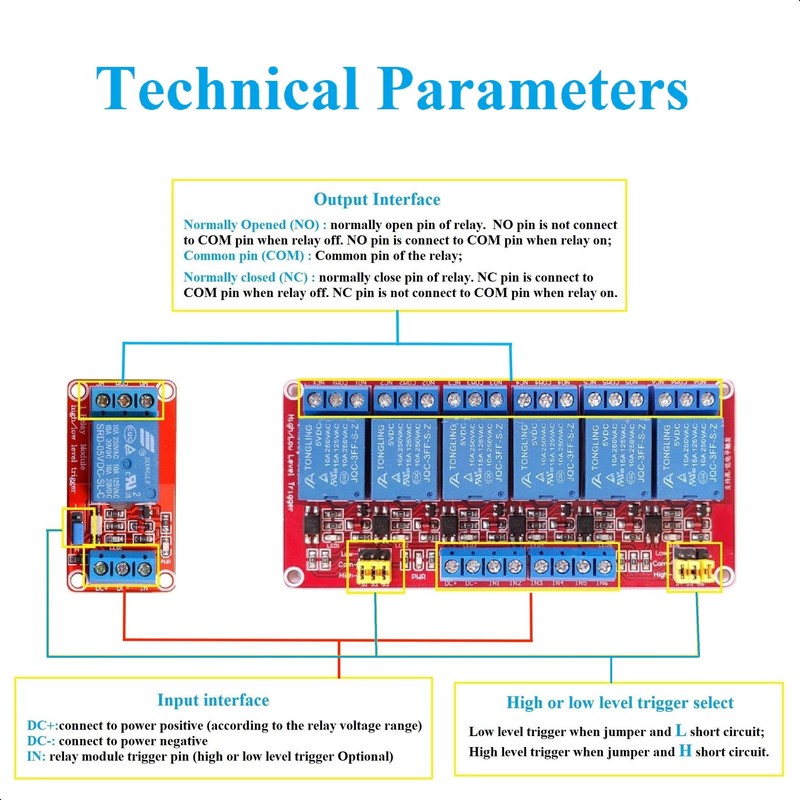 WWZMDiB 24V Relay Module 4 Channel High and Low Level