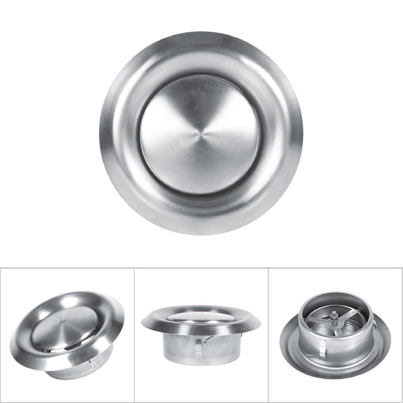 VIFERR Round Ceiling Vent Stainless Steel Adjustable Air Valve Ceiling