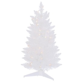 Vickerman 30" Sparkle White Pencil Artificial Christmas Tree with 50 Warm White LED Lights