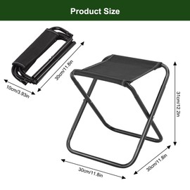 Camping Stool, Portable Folding Stool, Camping Stool, Foldable Camping Stool, Mini Folding Stool, Fishing Stool for Travel, Camping, Hiking, Fishing, Gardening, Beach