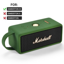 Replacement Silicone Case for Marshall Emberton III - Shockproof Protective Cover, Anti-Slip Skin (Fits Emberton 3 Only) (Green)