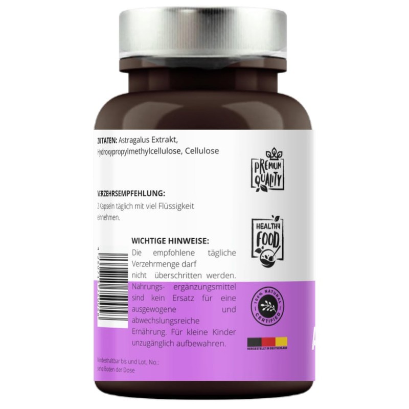 Astragalus Extract High Dose Capsules 1000 mg per Serving. Astragalus