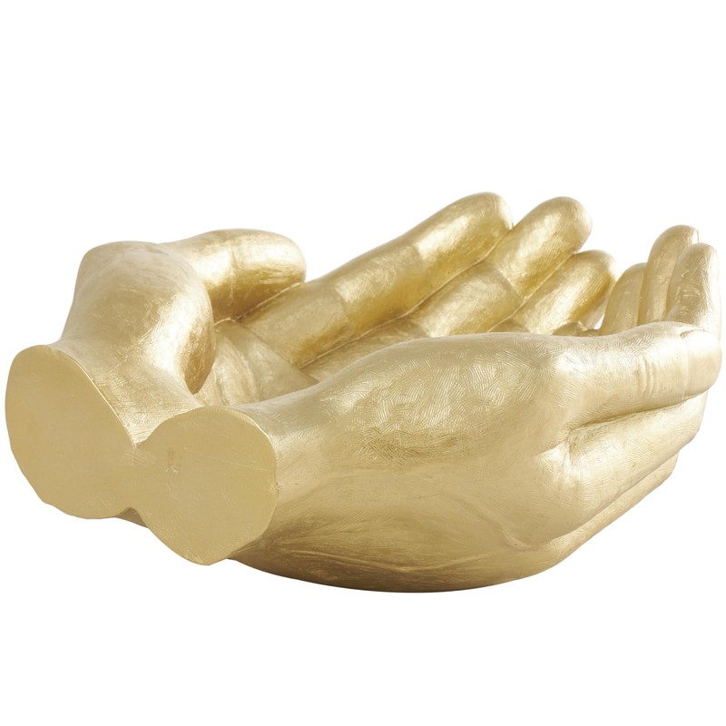 Deco 79 Polystone Hands Decorative Sculpture Open Home Decor Statue,