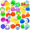 24Pcs Easter Egg Set Plastic Eggs with Bunny Toy Funny