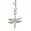 Turquoise Ice Blue Silvery Metal Dragonfly Ceiling Fan Pull Chain
