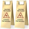 Kigley 2 Pcs Wet Floor Sign, 24 Inch Stainless Steel