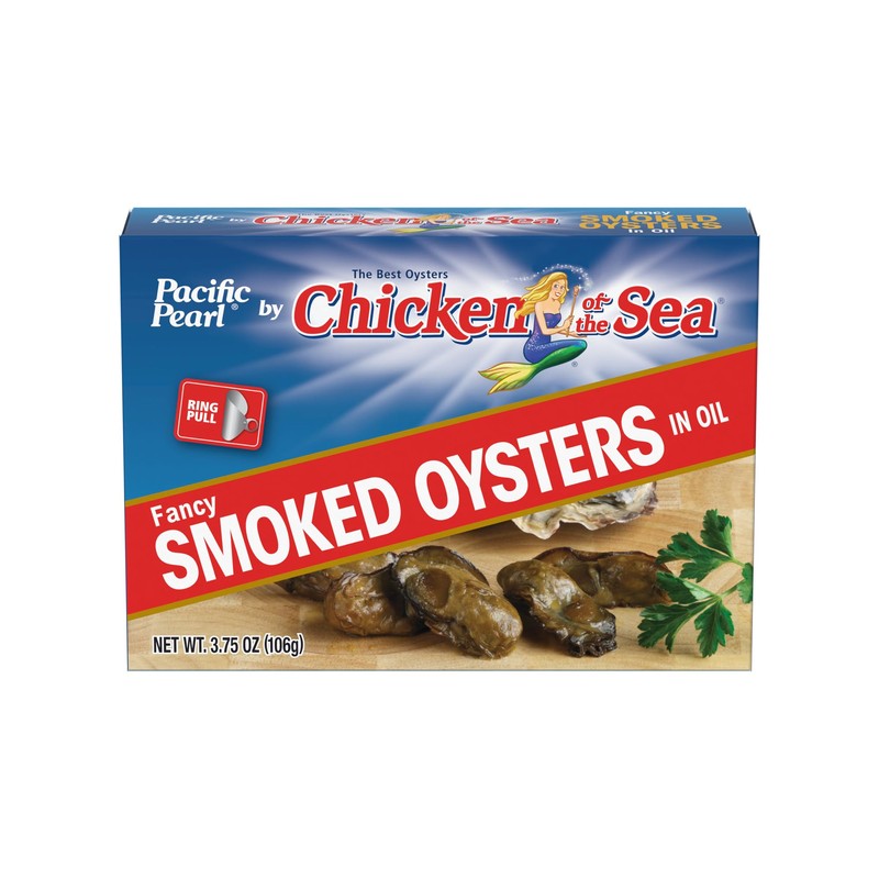 Pacific Pearl Fancy Smoked Oysters in Oil 3.75 oz. Can
