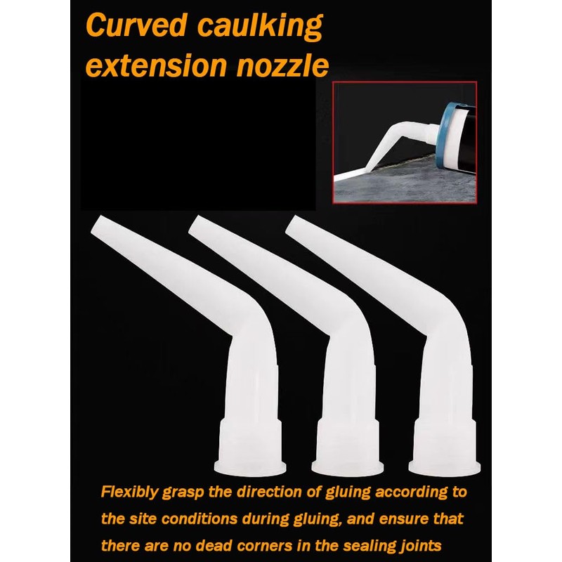 Curved caulking gun caulking nozzle|caulking extension nozzle |caulking extension nozzle