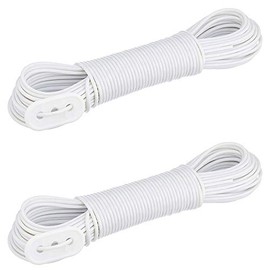 Elliott Strong Steel Core Clothes Line Plastic Coated Rope 20cm White (Pack of 2)