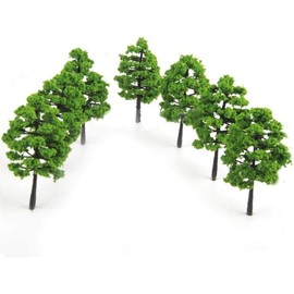ANCLLO Pack of 30 Model Trees 7 cm and 9 cm Mixed Architecture Sand Table Model Trees for DIY Landscape Nature Green