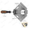 Housolution Right Angle Clamp, [2 PACK] Single Handle 90° Aluminum