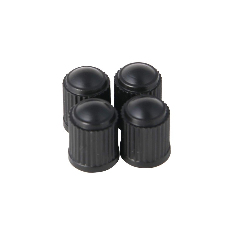 RockTrix - Pack of 4 - Black Plastic Valve Stem
