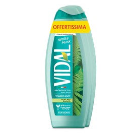 Vidal - White Musk Bath Foam, Invigorating Formula, White Musk Fragrance, Dermatologically Tested, 2 Bottles of 600 ml