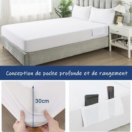 RICHAIR - Bedding Mattress Protector 70 x 140 cm Waterproof, Oeko-Tex Certified Mattress Topper Breathable, Mattress Protector, All-Round Elastic