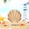 CroBlissful Seashell Shaped Wooden Shadow Box with Acrylic Window, Shadow