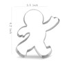 4.2 inch Christmas Waving Gingerbread Man Cookie Cutter - Stainless