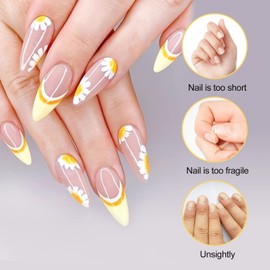 500PCS Nail Forms, Subay Acrylic Nail Forms, Gold Horseshoe Nail Extension Tips, Acrylic Nail/UV Gel Nail Extension Forms Guide Stickers