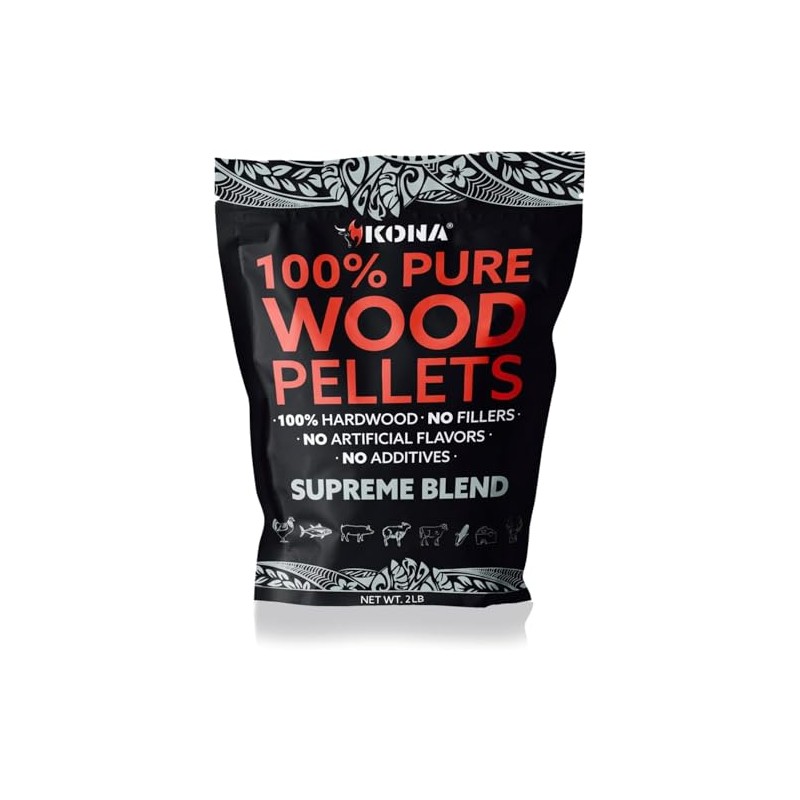 Kona Supreme Blend Indoor Smoker Pellets - 2 lb Resealable