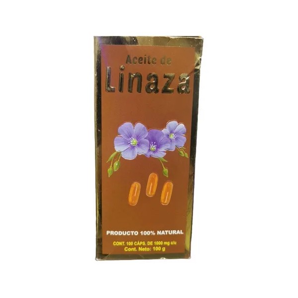 Aceite De Linaza 100 Capsulas 1000mg C/u Golpes Torceduras Sabor