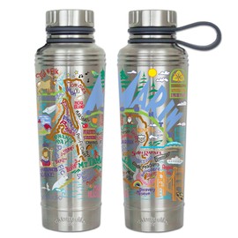 catstudio Marin Stainless Steel Water Bottle | Triple Wall Insulation With Non Slip Bottom | Great For Running, Hiking, Sports, & Travel