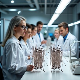 100 Pcs Insect Pins Specimen Pins Stainless Steel with Plastic Box Resin for Head for Entomology Dissection for Butte, Science Education