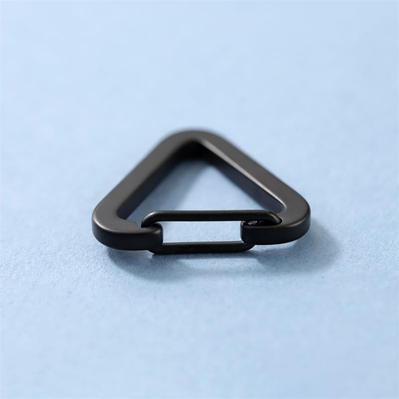 2pcs Triangle Carabiner Clip, Stainless Steel Quick Release Keychain Carabiner