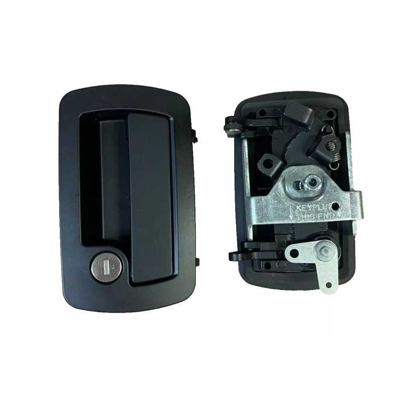 TriMark RV Door Lock 23738-01 Black Paddle Handle 2 Keys