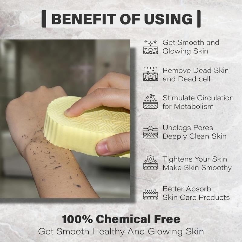 [2 Count] Magic Exfoliating Bath Sponge – 3D Super Soft,