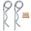SKIR'CO (2 Pack) Galvanised Steel Spring Pins 3mm Double Ring