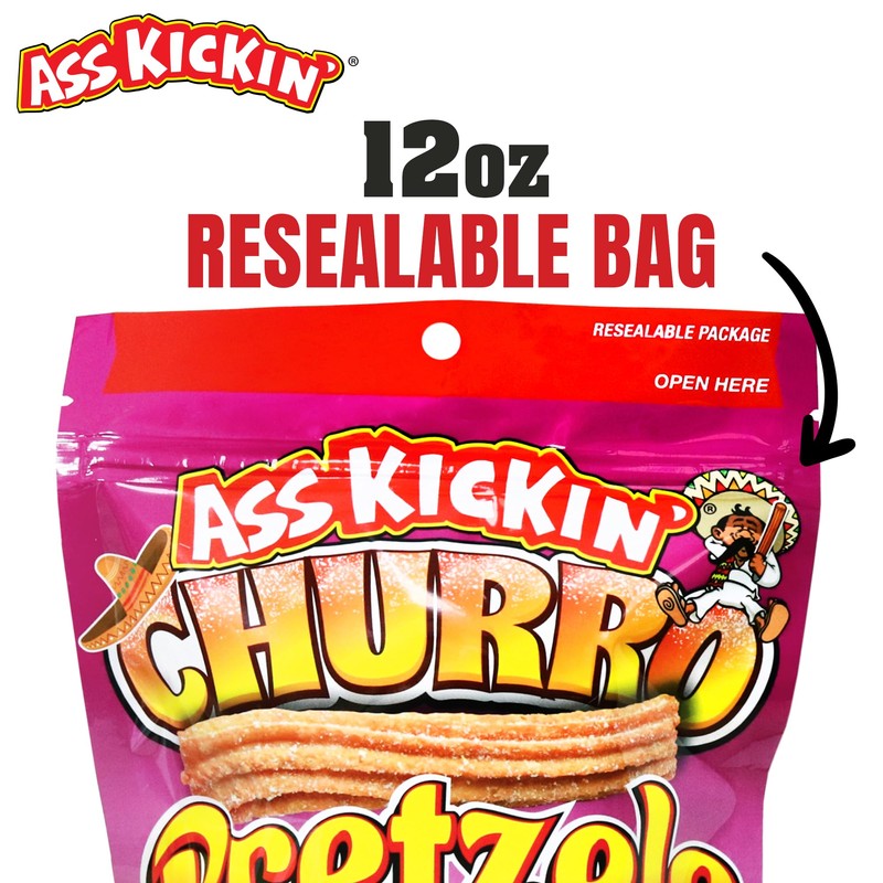 ASS KICKIN’ Pretzels 12 Ounce Size Flavor Pack Seasoned Pretzel
