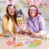Saillong 16 Pcs Easter Party Glasses Felt Bunny Glasses Frames