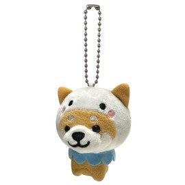 LamPlanning Series-3 Traveling Bean Shiba Key Chain Mascot, Ball Chain, Back Charm, Cute, Fluffy, Dog, Shiba Inu, Mameshiba, Healing, Braun