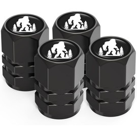 4 Pcs for Forest Bigfoot Tire Valve Stem Caps Universal Metal Air Stem Cover Accessories for Cars, SUV, Truck, Motorcycles,Bicycles