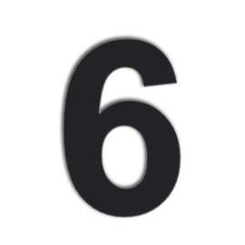 QT Modern House Number - SMALL 4 Inch BLACK - Stainless Steel (Number 6 Six / 9 Nine), Floating Appearance, Easy to install and made of solid 304