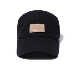 Croogo Sombrero de 5 paneles de ala curvada de algodón envejecido para papá, sombrero de béisbol vintage sin construir, gorra ajustable para camionero, Bc13-Negro, Talla única