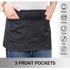 Ruvanti Black Waitress Apron - 6 Pack, Cotton Enriched Waist