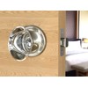 Passage Oval Egg Crystal Door Knobs Satin Nickel Round Rosette