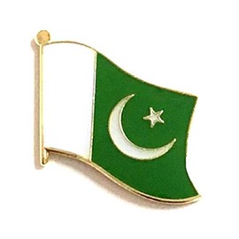 Pakistan Flag Lapel Pin; One International Waving World Flag Lapel Pin Badge Patriotic Country Hat Lapel Pin (Pakistan)