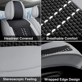 Geartronics For Toyota Tacoma Leather Car 5 Seat Cover Front Rear Full Set 5-Seats Leather