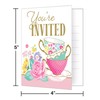Creative Converting 340144 Floral Tea Party Foldover Invitation