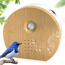 WIYETY Vogelgezwitscher Bewegungsmelder-Box: Vogelgeräusche Box mit Wandhalterung, Naturgeräusche Box Vogelgezwitscher Bewegungsmelder