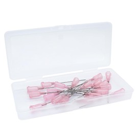 Zorveiio 20 Pack 20Ga 1.5 Inch Blunt Tip Dispensing Neddle,Pink Plastic Syringe Blunt Tip Neddle,Tapered Luer Lock Dispensing Needles for Industrial Use