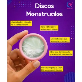 Discos Menstruales Desechables Renova-Her Rosa Morado Unitalla 14 piezas                                                                              
