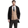 Kallspin Men's Wool Blend V-Neck Cardigan with Button Closure and
