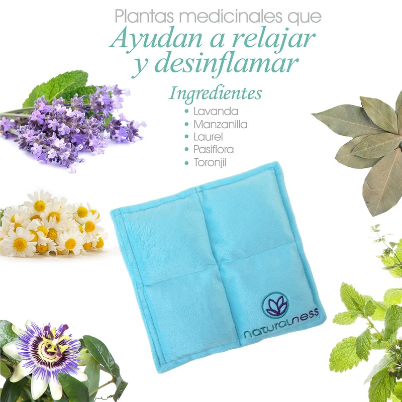 Paquete Compresa para Bebé Azul- Elaborada con Semillas y Plantas