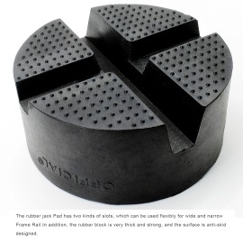 XUKEY 2X Thickened Jack Pads Rubber Adapter Truck Cross Slotted Frame Rail Car Floor